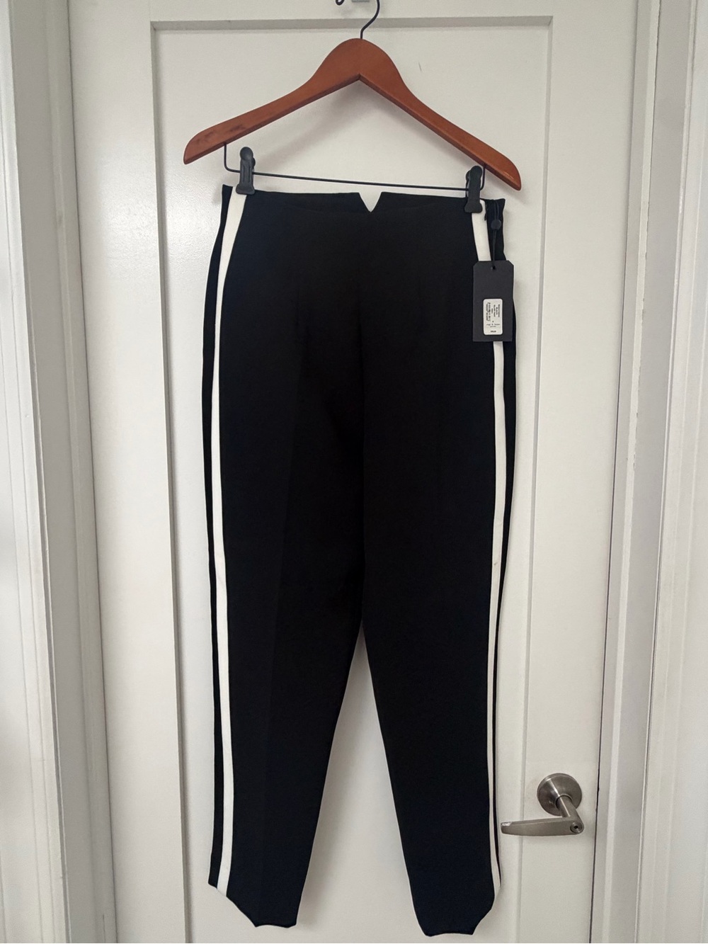 rag & bone Elliot Black & White Tuxedo Stripe Pants | NWT | Size 6